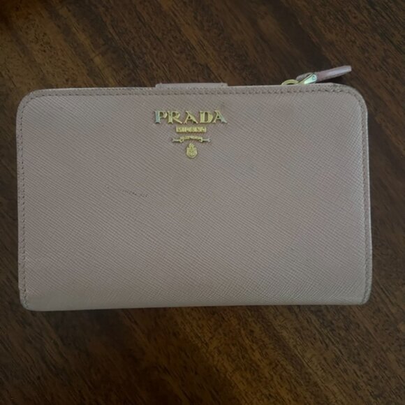 Prada Small Saffiano Leather Waller Powder Pink - Picture 3 of 4